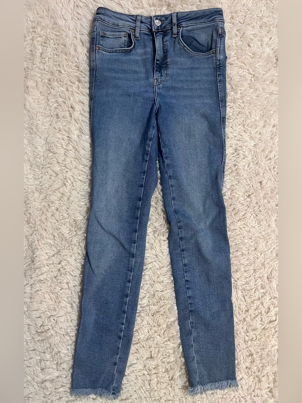 Women's We The Free People Skinny Jeans in Mid Blue - Classic Stretch Denim 28